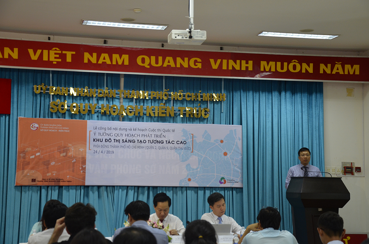Hình ảnh LỄ CÔNG BỐ NỘI DUNG VÀ KẾ HOẠCH CUỘC THI QUỐC TẾ “Ý tưởng quy hoạch phát triển Khu đô thị sáng tạo tương tác cao phía Đông thành phố Hồ Chí Minh
