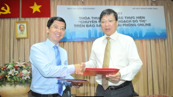 Lễ ký kết Thỏa thuận hợp tác giữa Sở Quy hoạch – Kiến trúc TPHCM và Báo Sài Gòn Giải Phóng