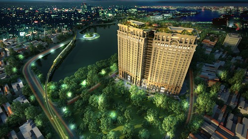 Vườn treo Babylon trên mái tòa tháp căn hộ cao cấp