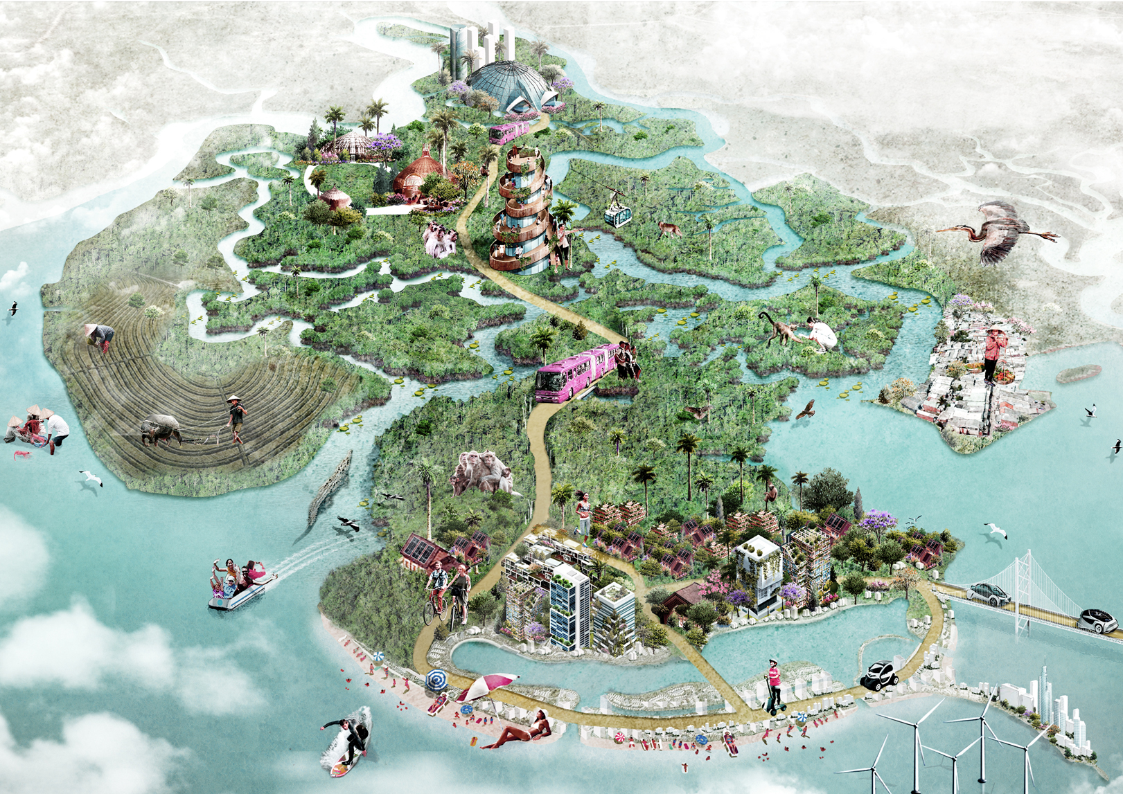 Nikken Sekkei Civil Engineering đạt giải nhất cuộc thi tuyển chọn “Ý tưởng QHPK tỷ lệ 1/5000 Huyện Cần Giờ - Thành phố Hồ Chí Minh”