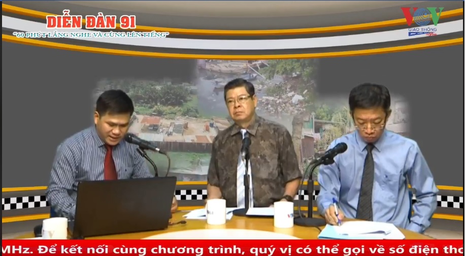 Lãnh đạo Sở Quy hoạch - Kiến trúc tham gia “Diễn đàn 91” trên Kênh VOV giao thông chủ đề: “Cần kiên quyết xử lý tình trạng lấn chiếm hành lang sông rạch tại TPHCM”.